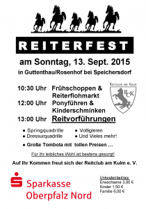 Plakat- Reiterfest 2015 x
