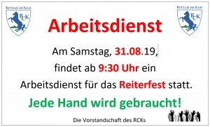 Arbeitsdienst 2019-08-31