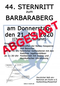 RCK-Barbaraberg 2020 abgesagt